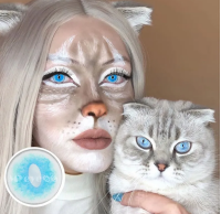 3 Monatslinsen Blue Cat Eyes