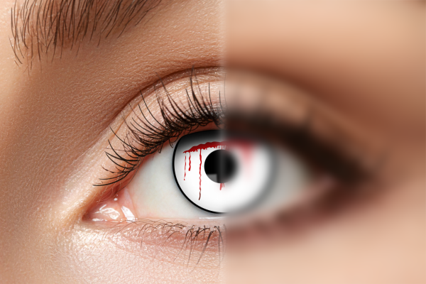 Whit Slash Kontaktlinse mit Minus Sehstärke