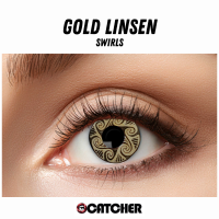 12 Monatskontaktlinsen Gold Swirls